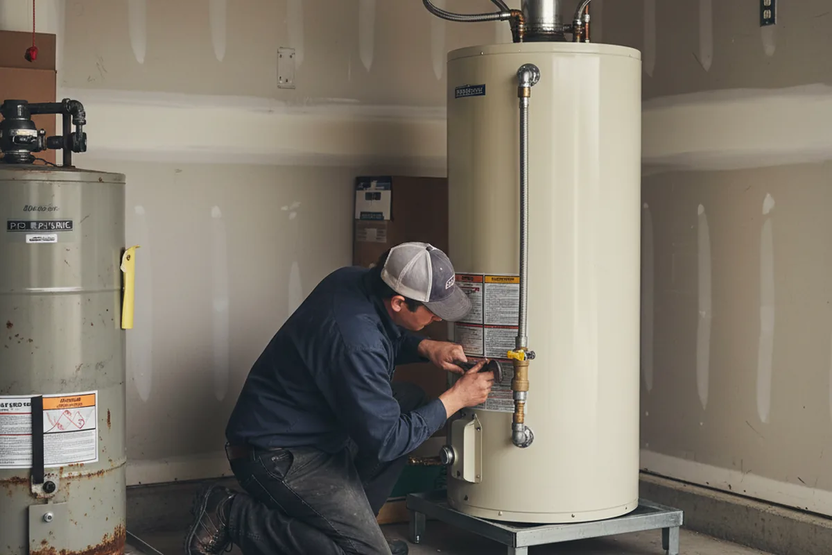 Water heater and shutoff valve replacement in Indiana